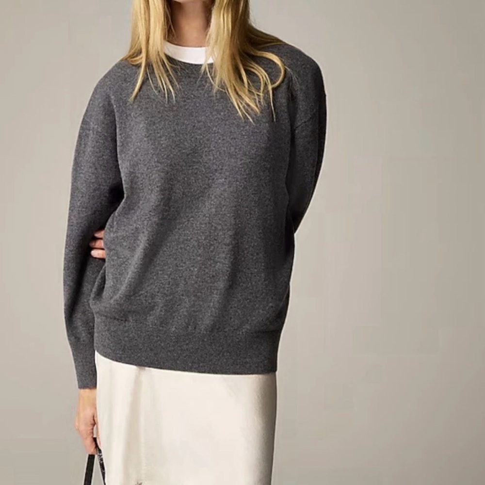 J. Crew Charcoal Crew Neck Sweater